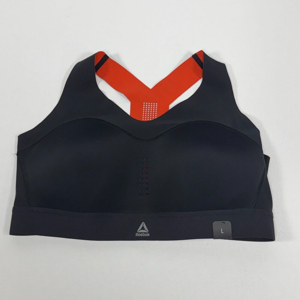 Reebok PureMove Motion Sense High-Impact Racerback Sports‎ Bra Size L Large